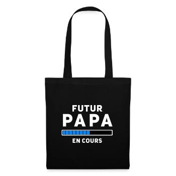 Futur Papa en cours W - Sac en tissu - noir - Devant