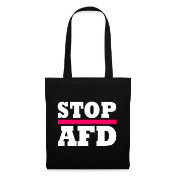 Stop afd - Stoffbeutel - Schwarz - Vorne