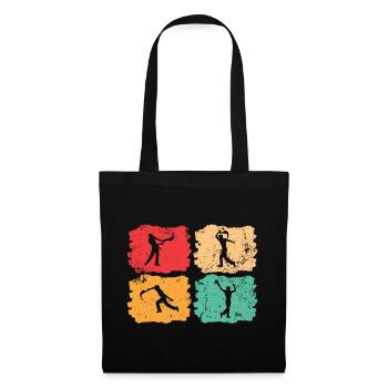 Pelote basque vintage retro - Sac en tissu - noir - Devant