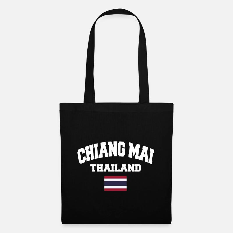Chiang Mai - Stoffbeutel - Schwarz