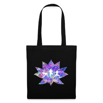 Yoga Flow Lotus Galaxy Buntes Design - Stoffbeutel - Schwarz - Vorne