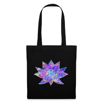 Galaxy Lotus Flower Yoga Art - Stoffbeutel - Schwarz - Vorne