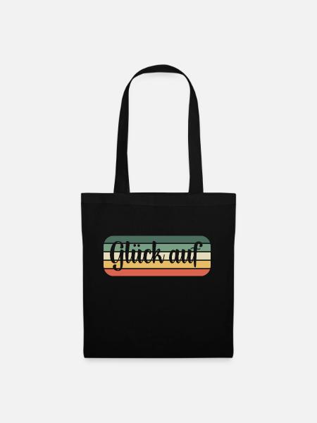 Glück auf Gruß - Stoffbeutel - Schwarz