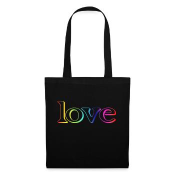 love - Stoffbeutel - Schwarz - Vorne