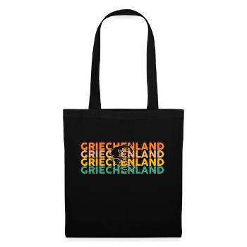 Griechen Grieche Griechenland - Stoffbeutel - Schwarz - Vorne
