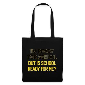 Conception de citation humoristique pour la rentrée scolaire - Sac en tissu - noir - Devant