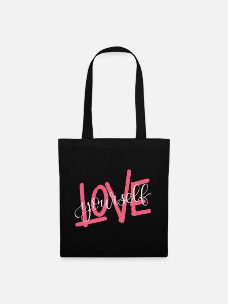 LOVE yourself - Stoffbeutel - Schwarz