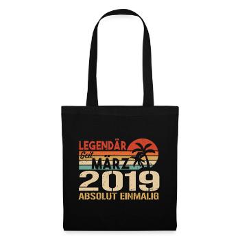 Legendary since March 2019 - absolutely unique - Tote Bag - black - Front