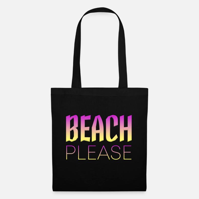Beach Please - Tote Bag - black