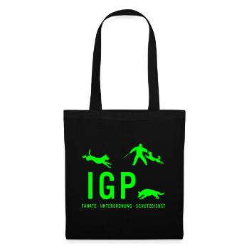 IGP Hundesport - Gruen - Stoffbeutel - Schwarz - Vorne