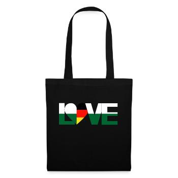 love heart Saxony Germany home country - Tote Bag - black - Front