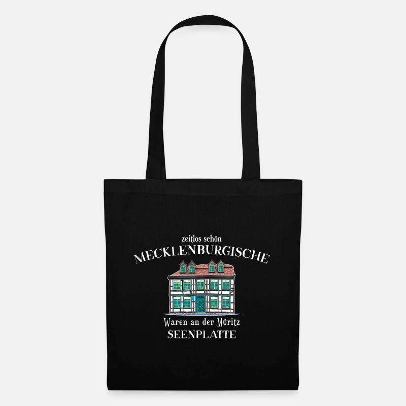 Mecklenburg Lake District, Waren an der Müritz - Tote Bag - black