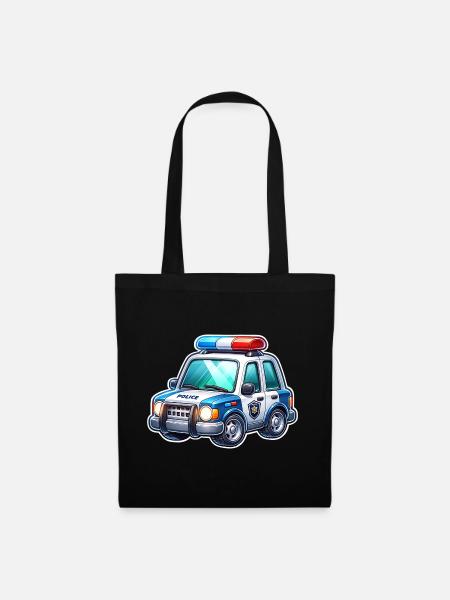 Polizei - Stoffbeutel - Schwarz