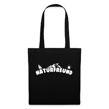 Amoureux de la nature Nature Forêt Montagnes Randonnée - Sac en tissu - noir - Devant