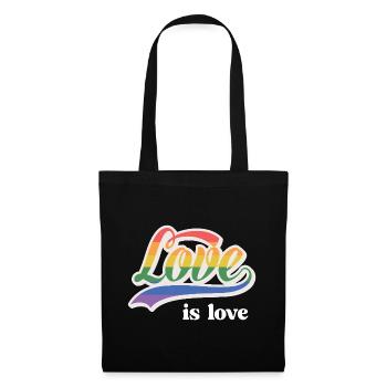 Mois de la fierté LGBT - Love is Love - Sac en tissu - noir - Devant