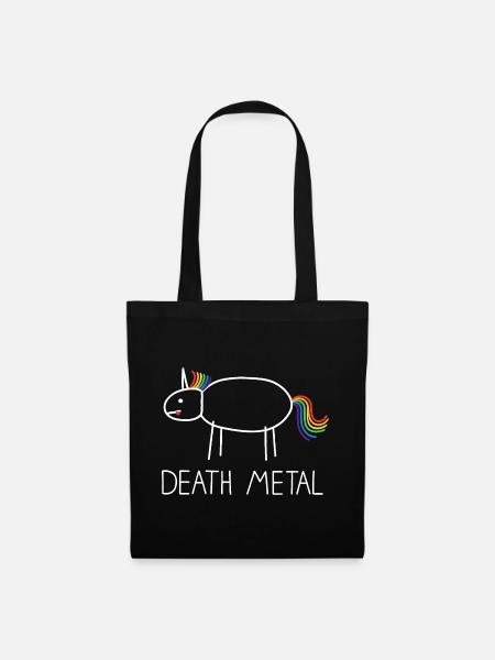 Death Metal Unicorn - Stoffbeutel - Schwarz