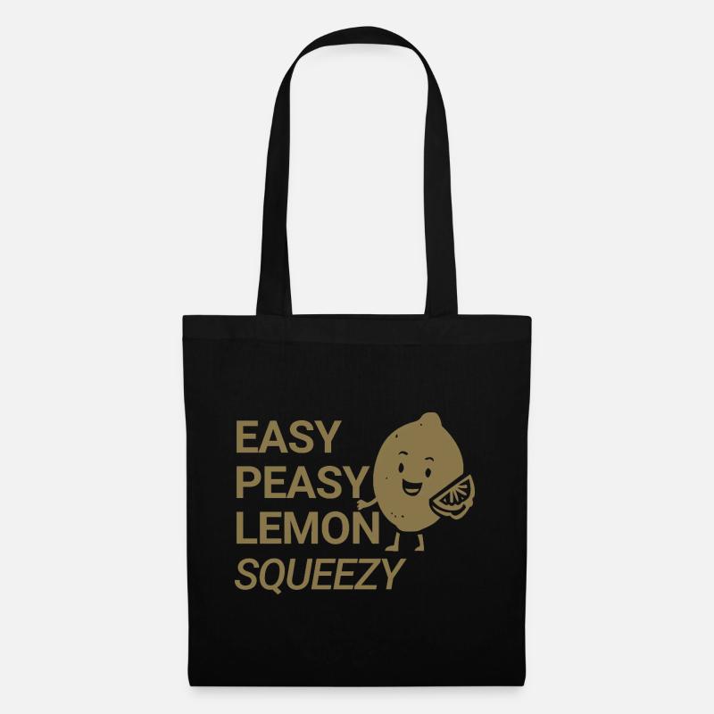 Easy Peasy Lemon Squeezy - Stoffbeutel - Schwarz