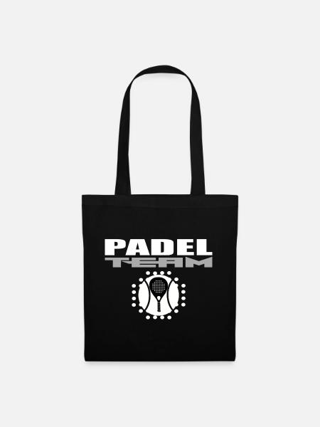 Padelschläger-Design mit modernem Stil - Stoffbeutel - Schwarz