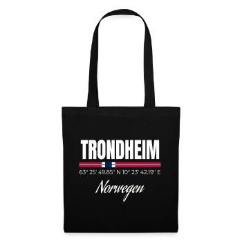 Trondheim - Stoffbeutel - Schwarz - Vorne