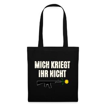 Protest pressure with weapon and flower - Tote Bag - black - Front