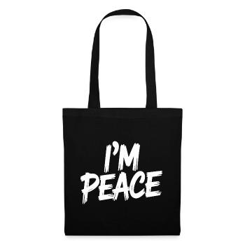 Je viens en paix Je suis en paix Drôle Couple Assortiment - Sac en tissu - noir - Devant