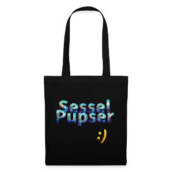 Fauteuil pet - Sac en tissu - noir - Devant
