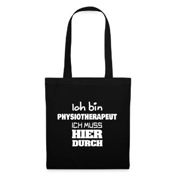 Profession : Kinésithérapeute - Sac en tissu - noir - Devant