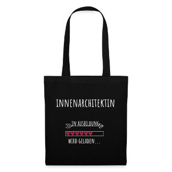 Innenarchitektin Student Beruf Ausbildung Design - Stoffbeutel - Schwarz - Vorne