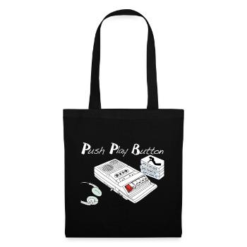 Thème musical vintage - Sac en tissu - noir - Devant