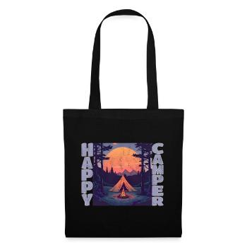 Campeur heureux - Sac en tissu - noir - Devant