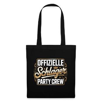 Schlager Party Crew Mallorca Festival JGA Malle - Stoffbeutel - Schwarz - Vorne