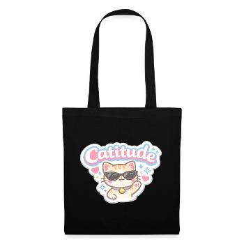 Catitude Cat Sunglasses - Tote Bag - black - Front