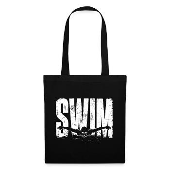 Swim Shirt Swim Sport Swimmer Gift - Tote Bag - black - Front