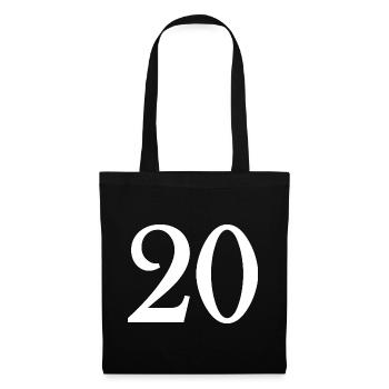20. 20th ANNIVERSARY. 20 YEARS ANNIVERSARY. 20 YEARS. - Tote Bag - black - Front