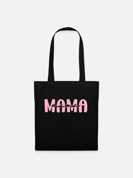 Mama Pink Lettering - Tote Bag - black