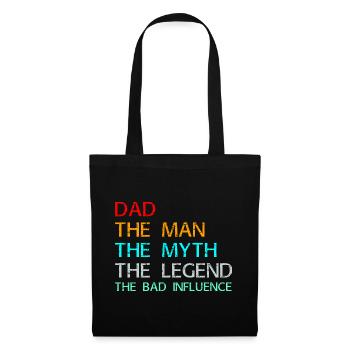 Papa, l’homme, le mythe, la légende, la mauvaise influence. - Sac en tissu - noir - Devant