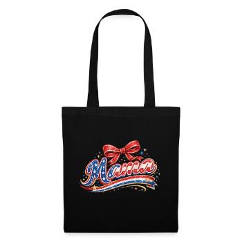 Drapeau des États-Unis : Écho pailleté 4 juillet - Sac en tissu - noir - Devant