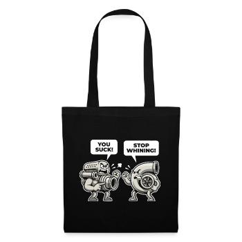 Auto, tu es nul, arrête de râler, mécanique automobile - Sac en tissu - noir - Devant