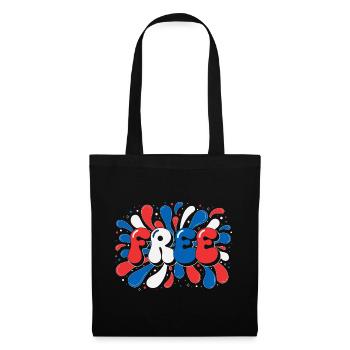 Liberté en éclats tricolores - Sac en tissu - noir - Devant