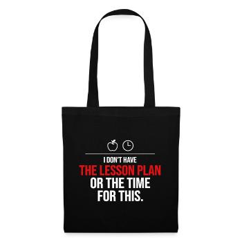 Pas le temps pour ce plan de cours - Sac en tissu - noir - Devant