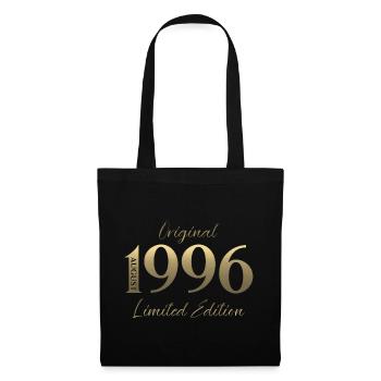 30. Geburtstag Geschenk Original August 1996 - Stoffbeutel - Schwarz - Vorne