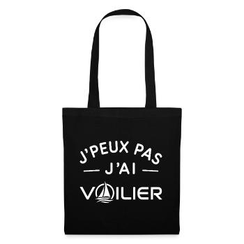 Voilier Humour Cadeau Passionné de Voile - Sac en tissu - noir - Devant