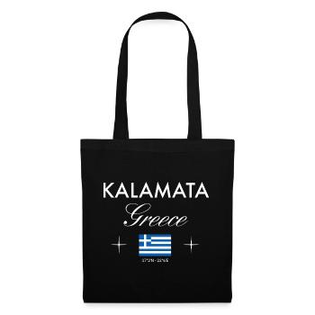 Kalamata Griechenland Koordinaten Reise Souvenir - Stoffbeutel - Schwarz - Vorne