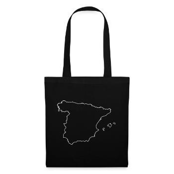 Spanien Linienkarte Design - Stoffbeutel - Schwarz - Vorne