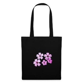 Fleurs - Sac en tissu - noir - Devant