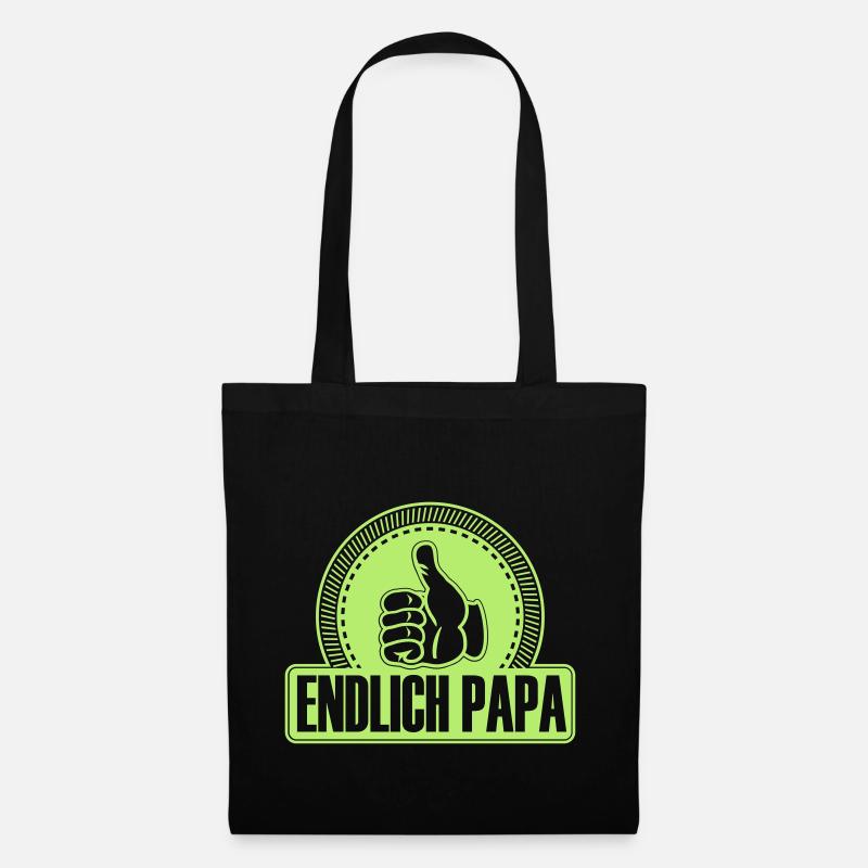 Enfin les pouces comme ça Papa up - Sac en tissu - noir