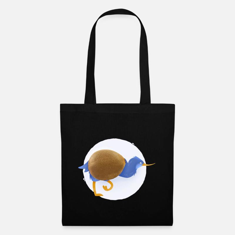 Kiwi - Stoffbeutel - Schwarz