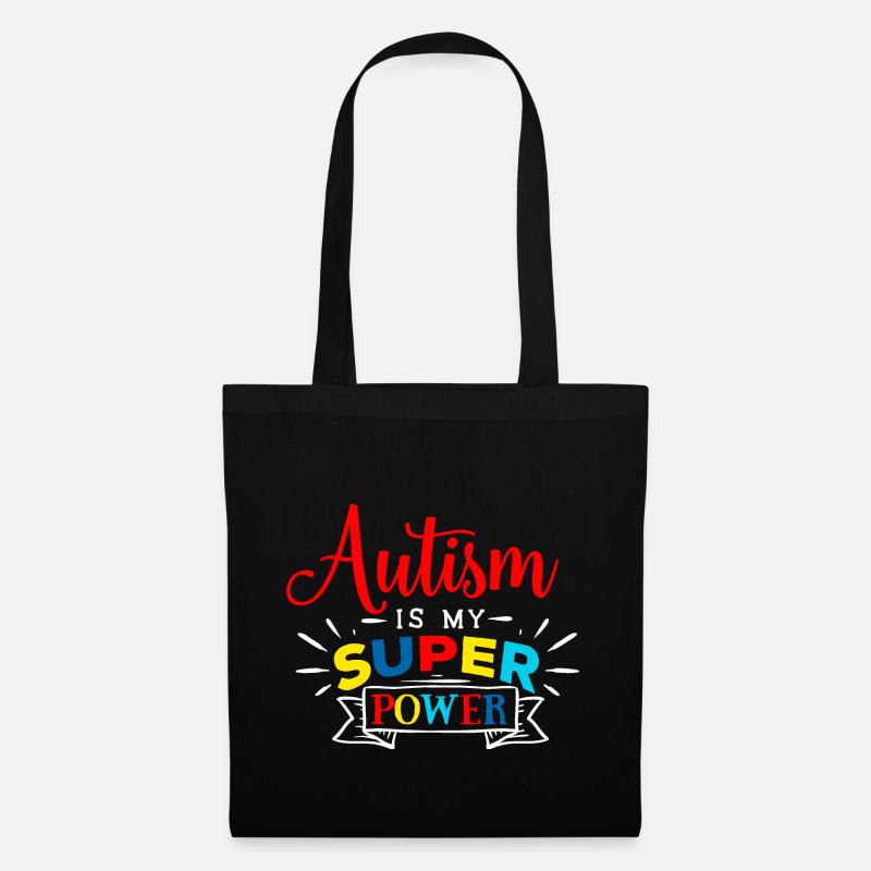Autismus Geschenk Asperger Eltern Awareness Stärke - Stoffbeutel - Schwarz
