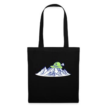 bavière allemagne chapeau bière montagnes hueg - Sac en tissu - noir - Devant