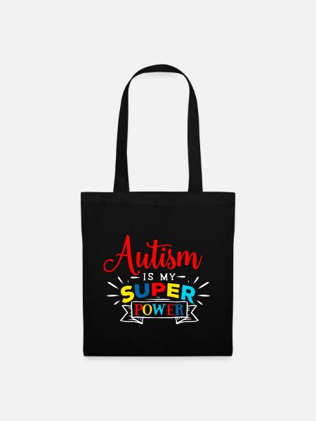 Autism Autism Awareness Gift Superpower - Tote Bag - black